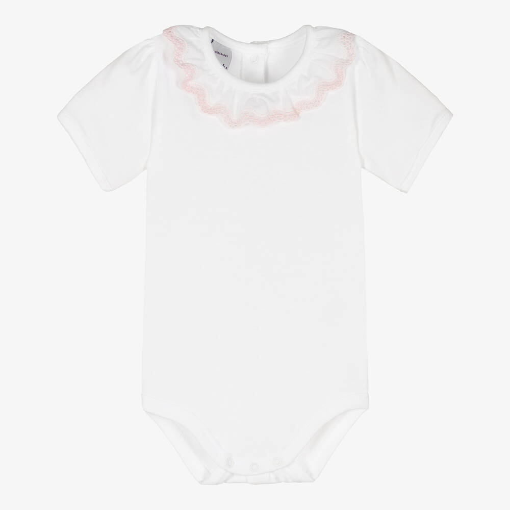 Babidu - Body blanc en coton Fille | Childrensalon