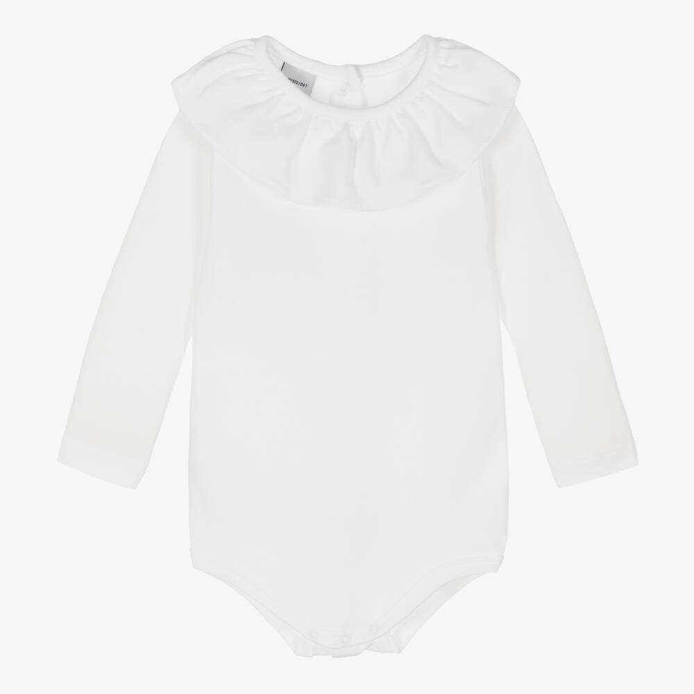 Babidu - White Cotton Bodysuit | Childrensalon