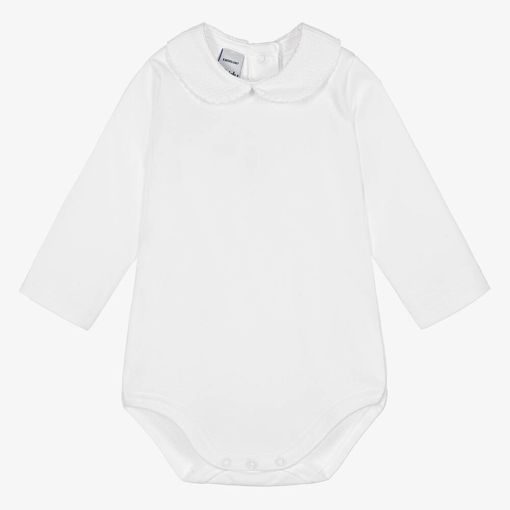 Babidu - Body blanc en jersey de coton | Childrensalon