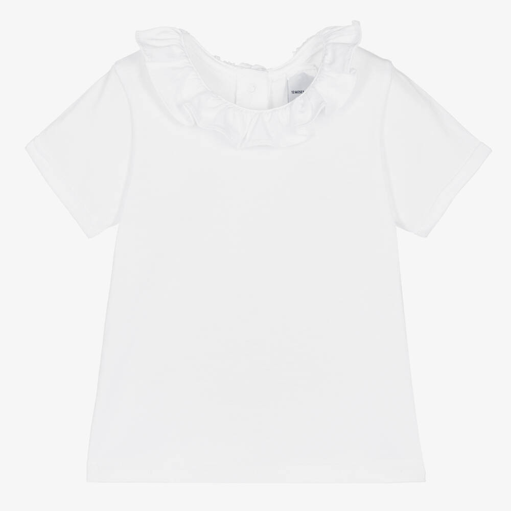 Babidu - Haut blanc en jersey de coton | Childrensalon