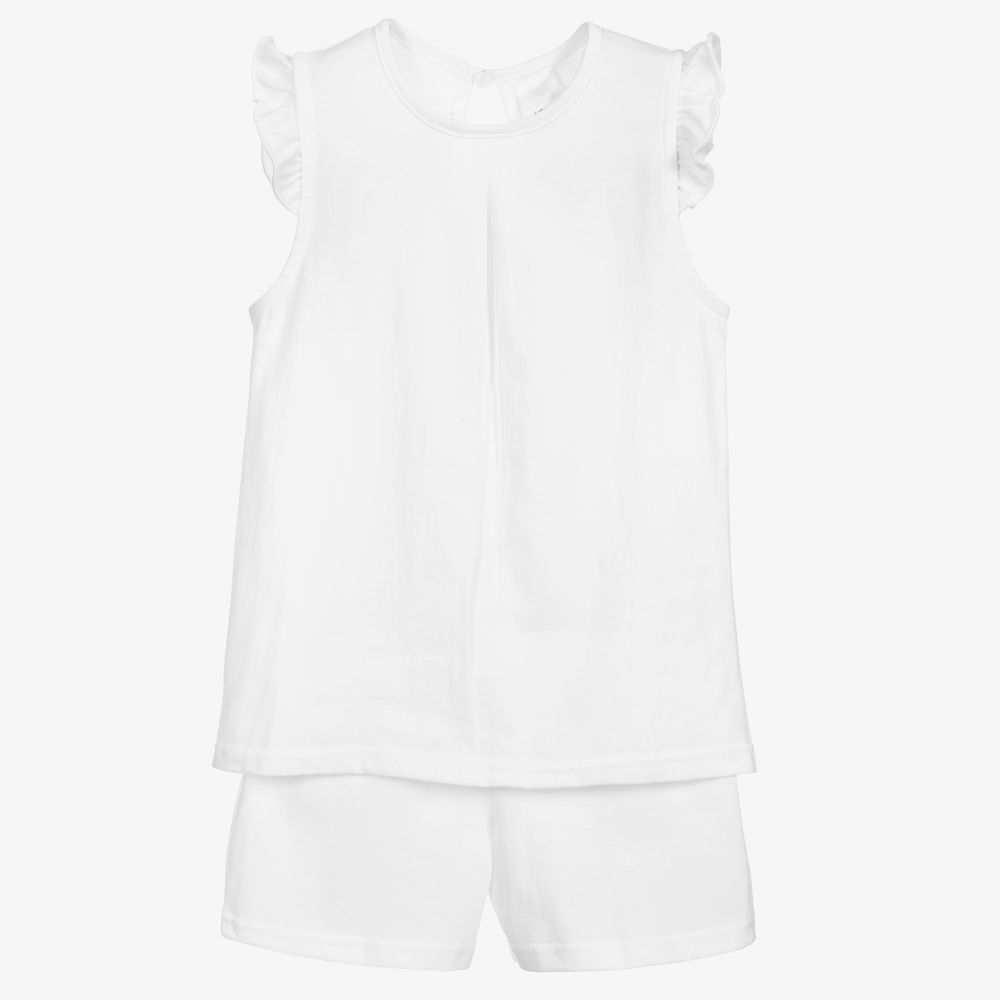 Babidu - Weißer Baumwollschlafanzug | Childrensalon