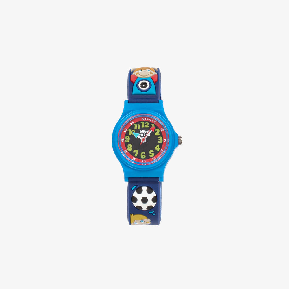 Baby Watch, Paris - Blaue Jungen-Fußball Meine Erste Uhr (19 cm) | Childrensalon