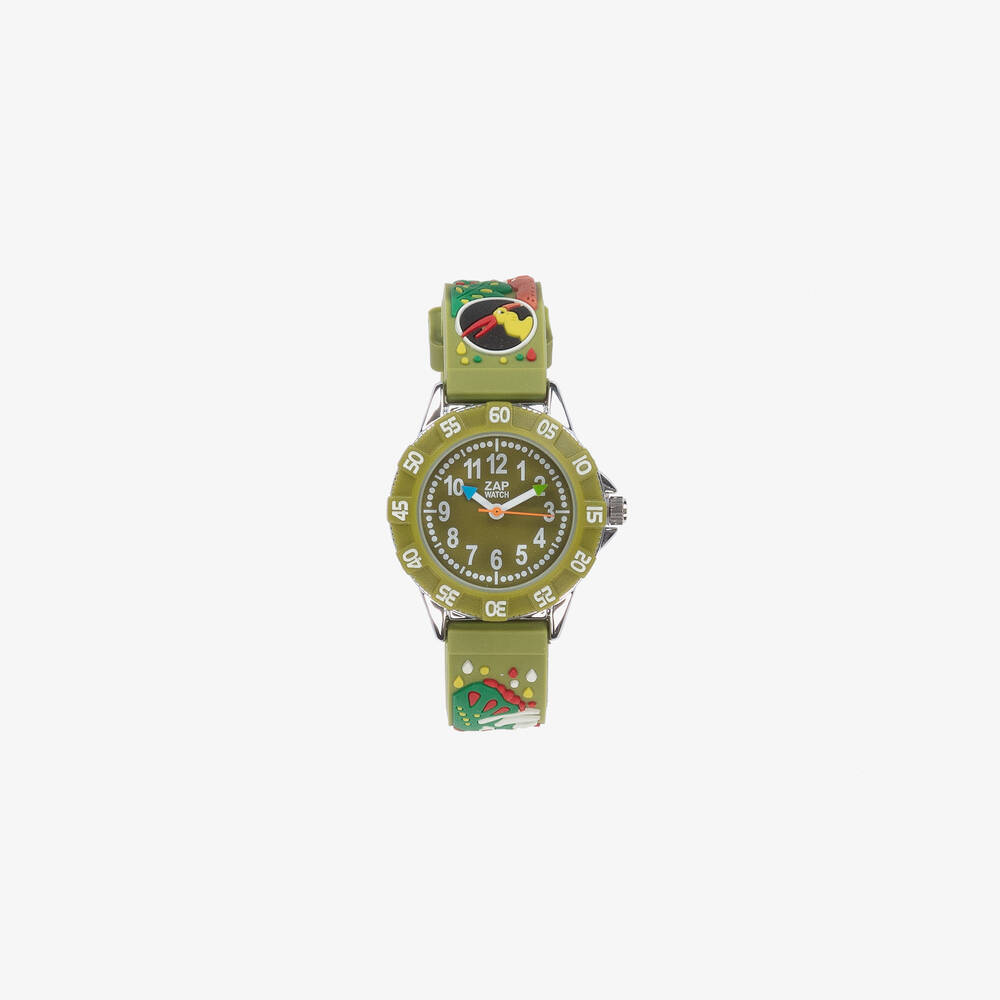 Baby Watch, Paris - Boys Green Dinosaur Watch  | Childrensalon