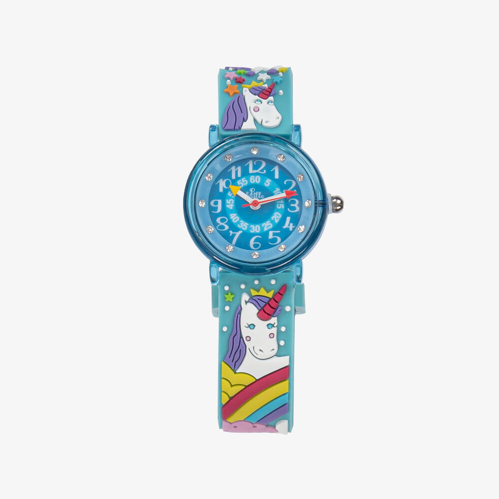Baby Watch, Paris - ساعة "وحيد القرن" لون أزرق للبنات | Childrensalon