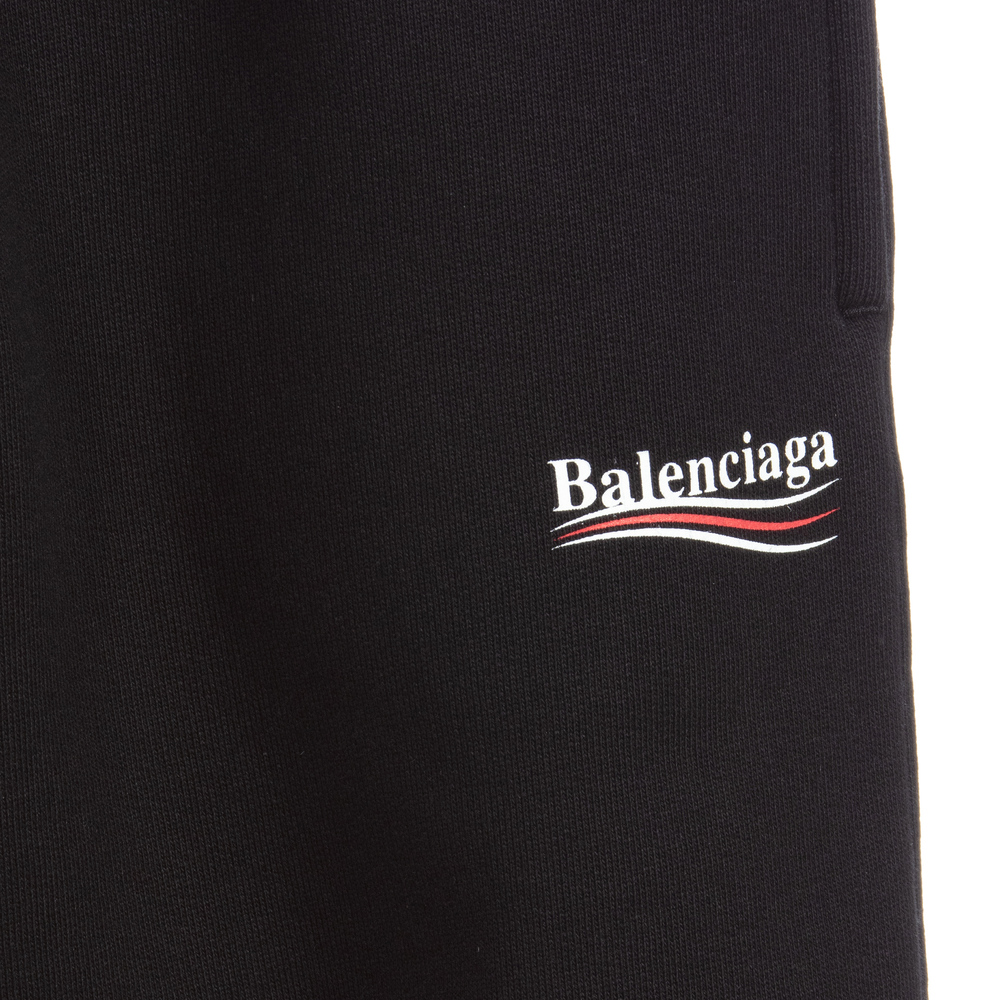 Balenciaga - Black Cotton Logo Joggers | Childrensalon