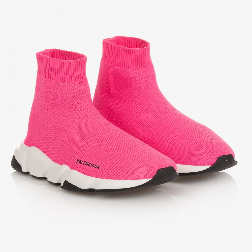 Balenciaga - Розовые кроссовки Speed | Childrensalon
