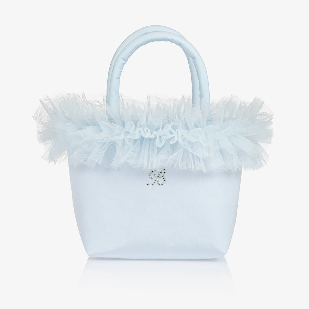 Shop Balloon Chic Girls Pale Blue Ruffle Handbag (22cm)