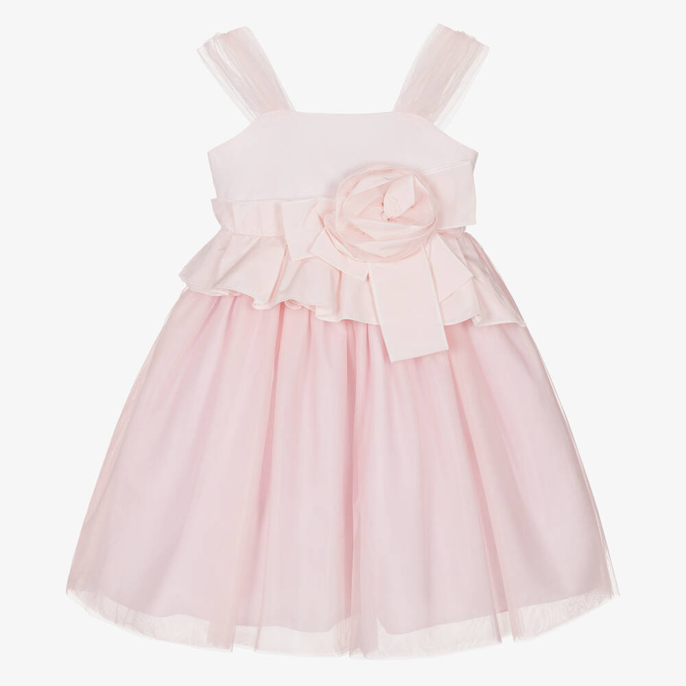Balloon Chic Babies' Girls Pale Pink Tulle Flower Dress