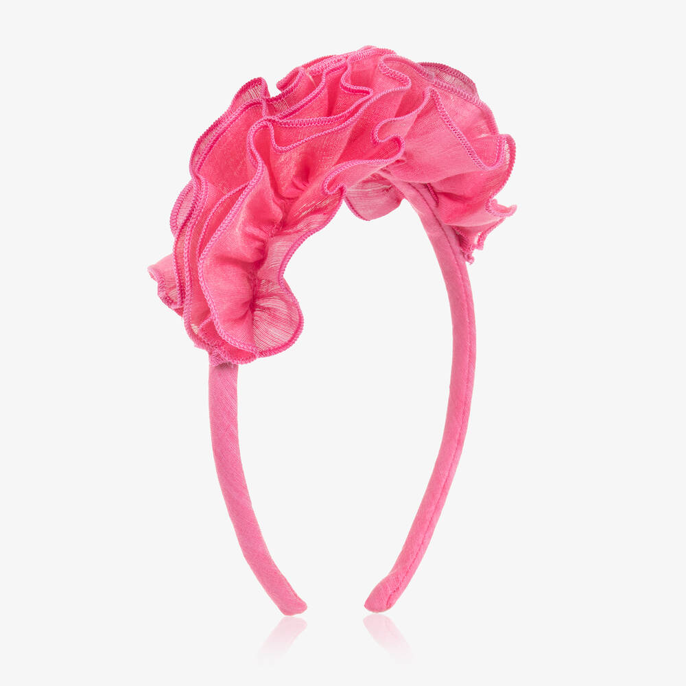 Balloon Chic - Girls Pink Ruffle Hairband | Childrensalon
