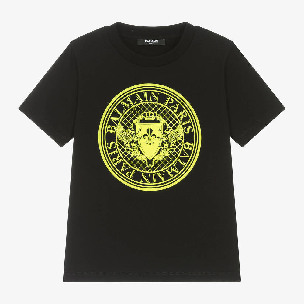 Shop Balmain Medallion T-shirt In Black