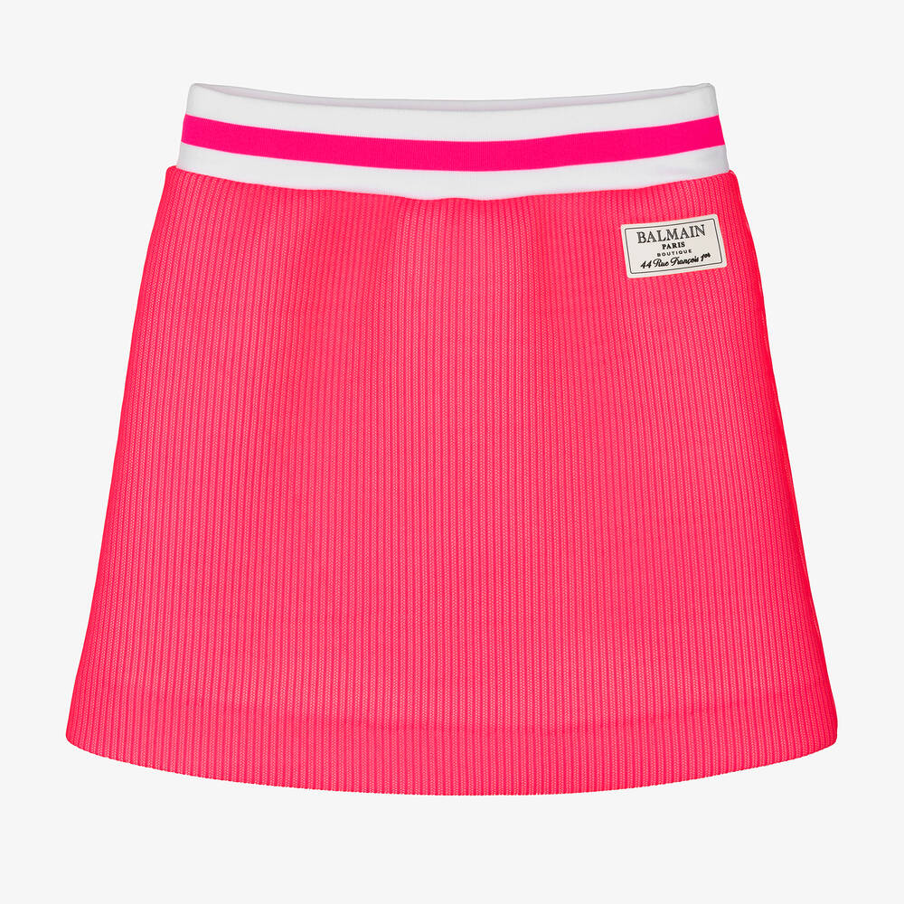 Balmain - Girls Pink Mini Skirt | Childrensalon
