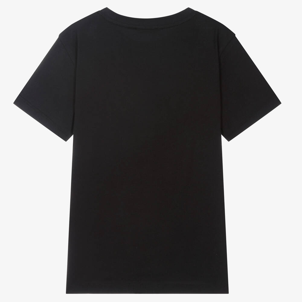 Balmain - Teen Boys Black Logo T-Shirt | Childrensalon