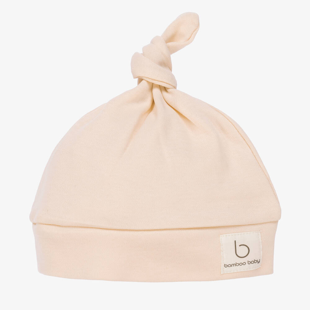 Bamboo Baby - قبعة قطن عضوي لون زهري للمولودات | Childrensalon