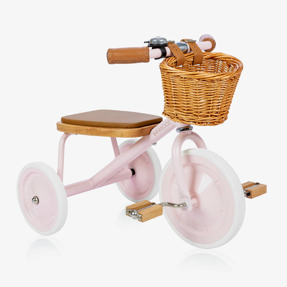 Banwood - دراجة ثلاثية العجلات لون زهري للبنات | Childrensalon