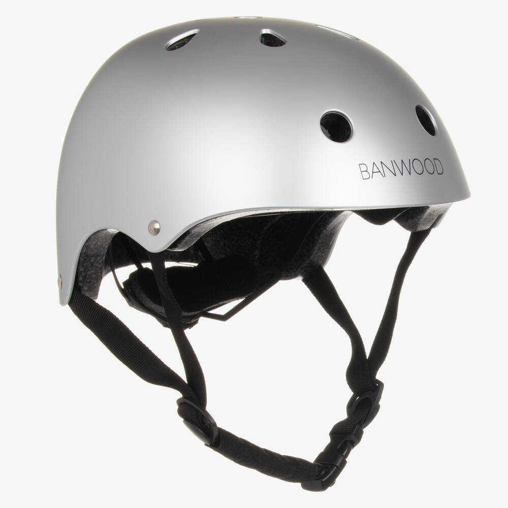 Banwood - Metallic Silver Helmet | Childrensalon