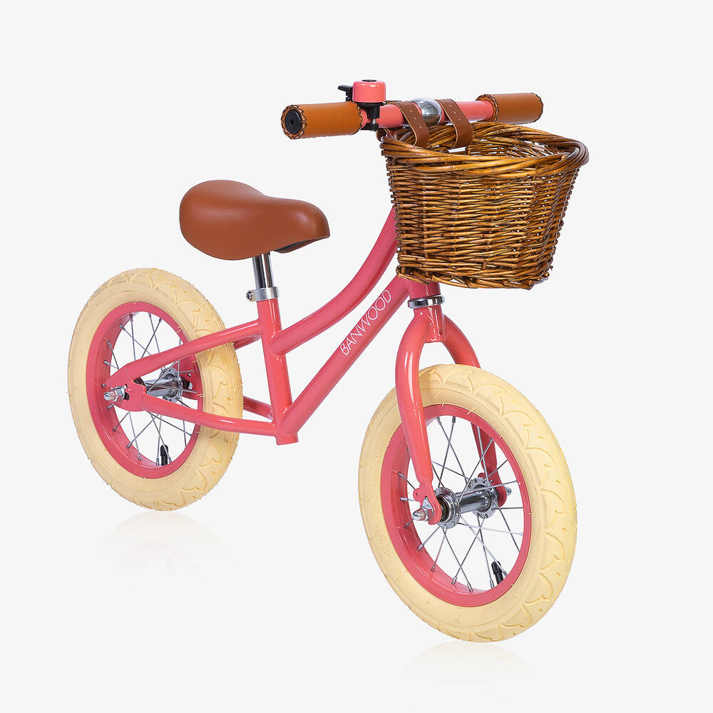 Banwood - دراجة أطفال بناتي لون زهري مرجاني | Childrensalon
