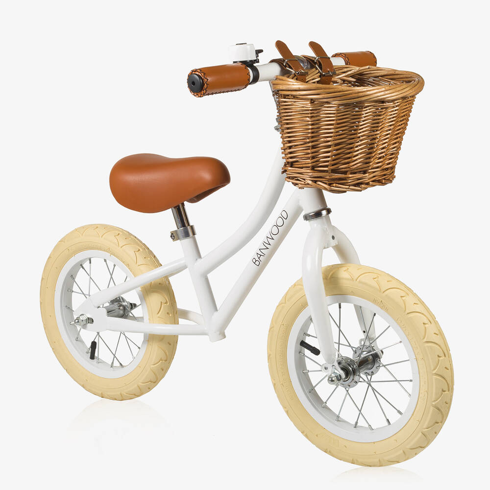 Banwood - دراجة لون أبيض للأطفال | Childrensalon