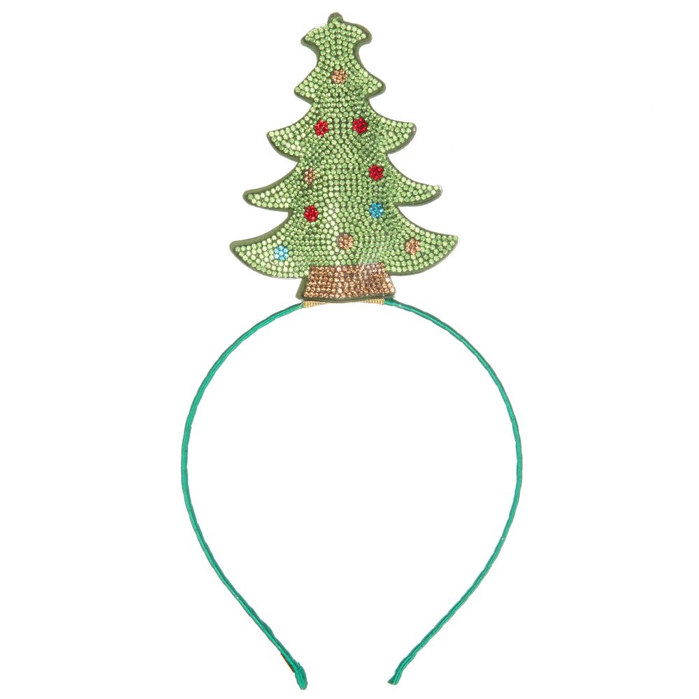 Bari Lynn - Green Christmas Tree Hairband | Childrensalon