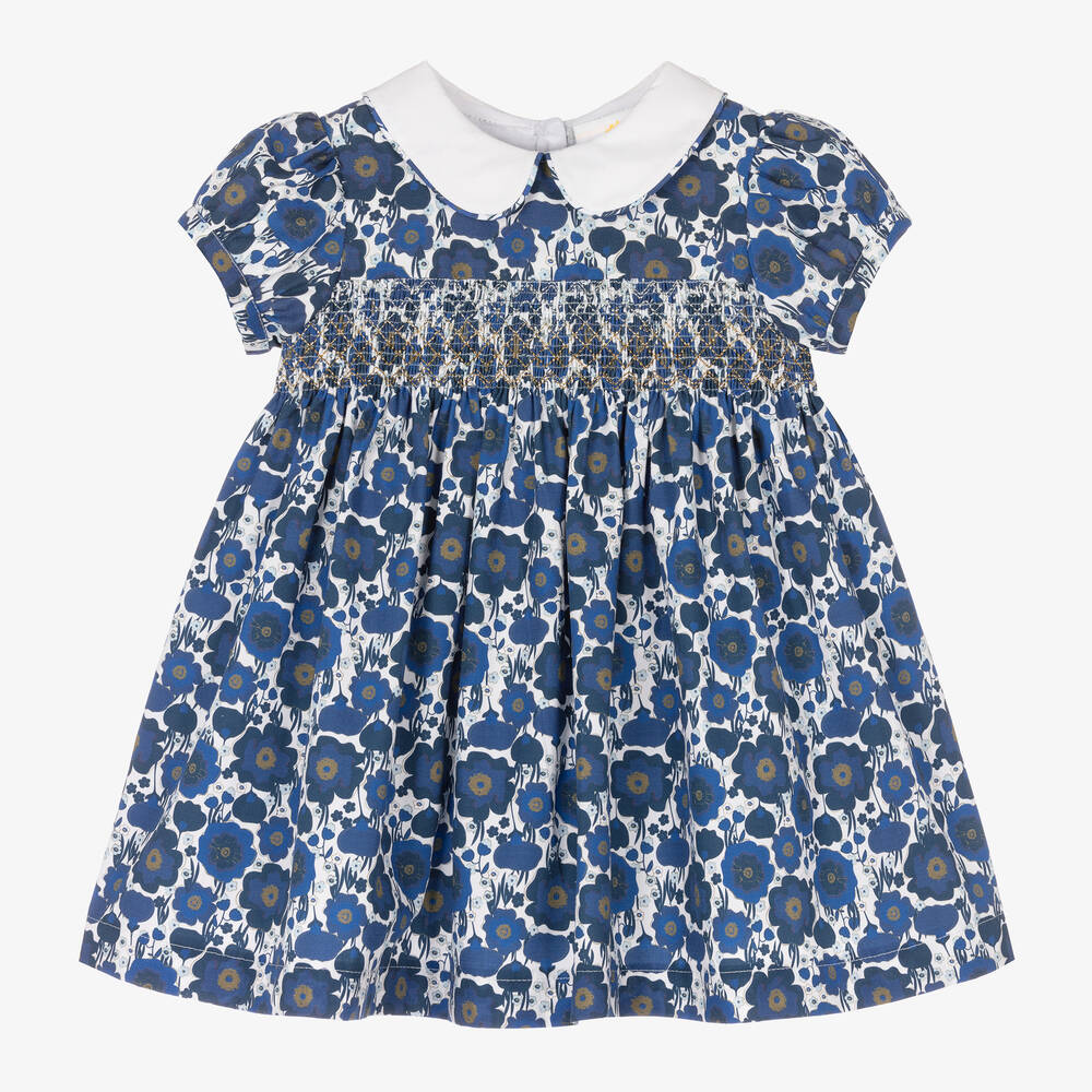 Beatrice & George X Childrensalon - Baby Girls Smocked Sybil Print Dress | Childrensalon