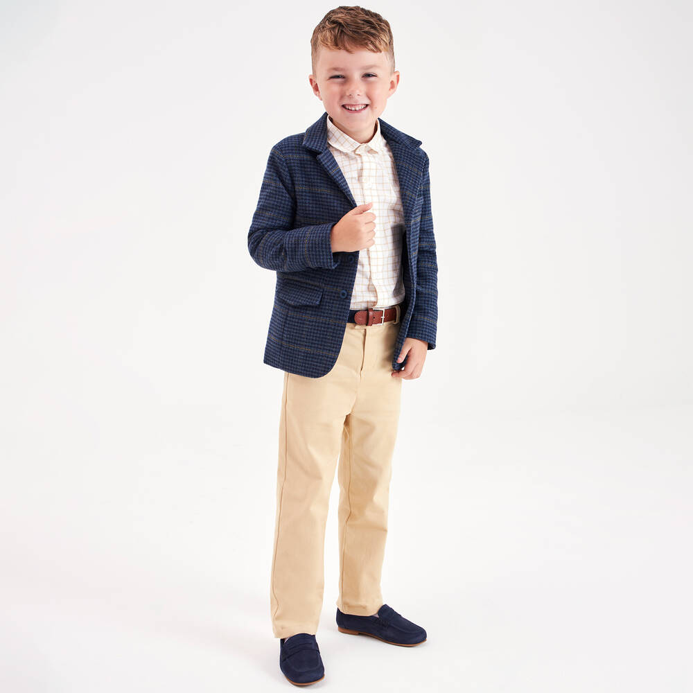 Beatrice & George-Blauer Tweed-Blazer für Jungen | Childrensalon