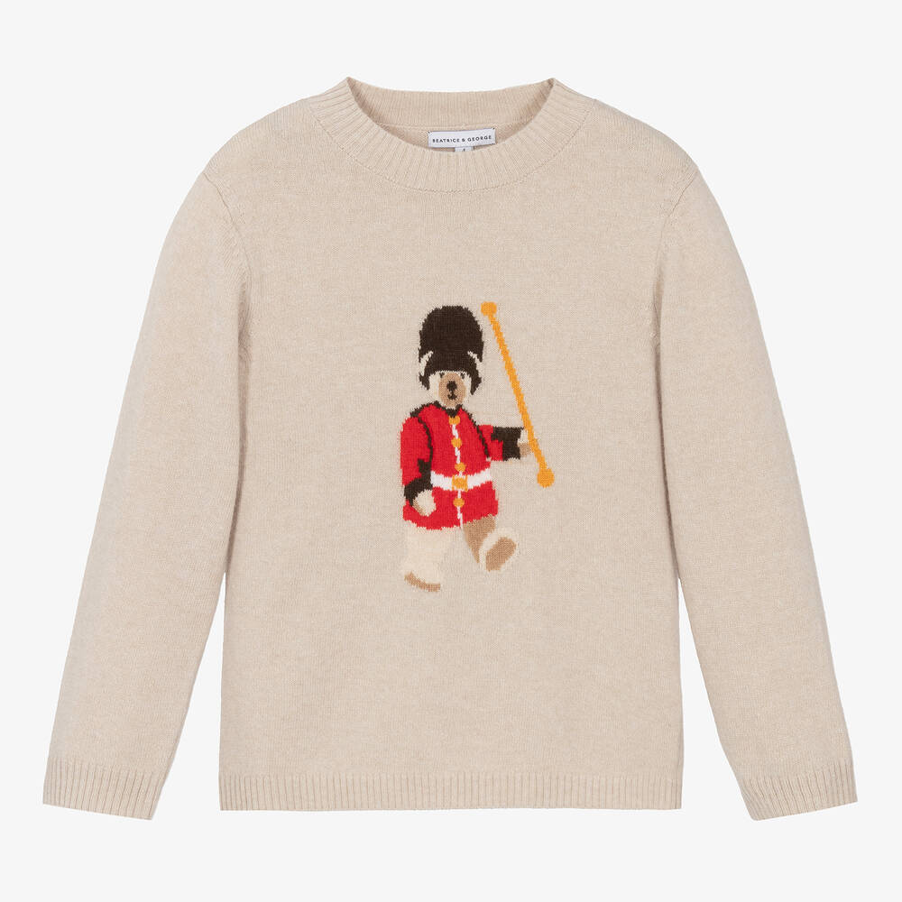 Beatrice & George - Boys Wool & Cashmere Kings Guard Sweater | Childrensalon