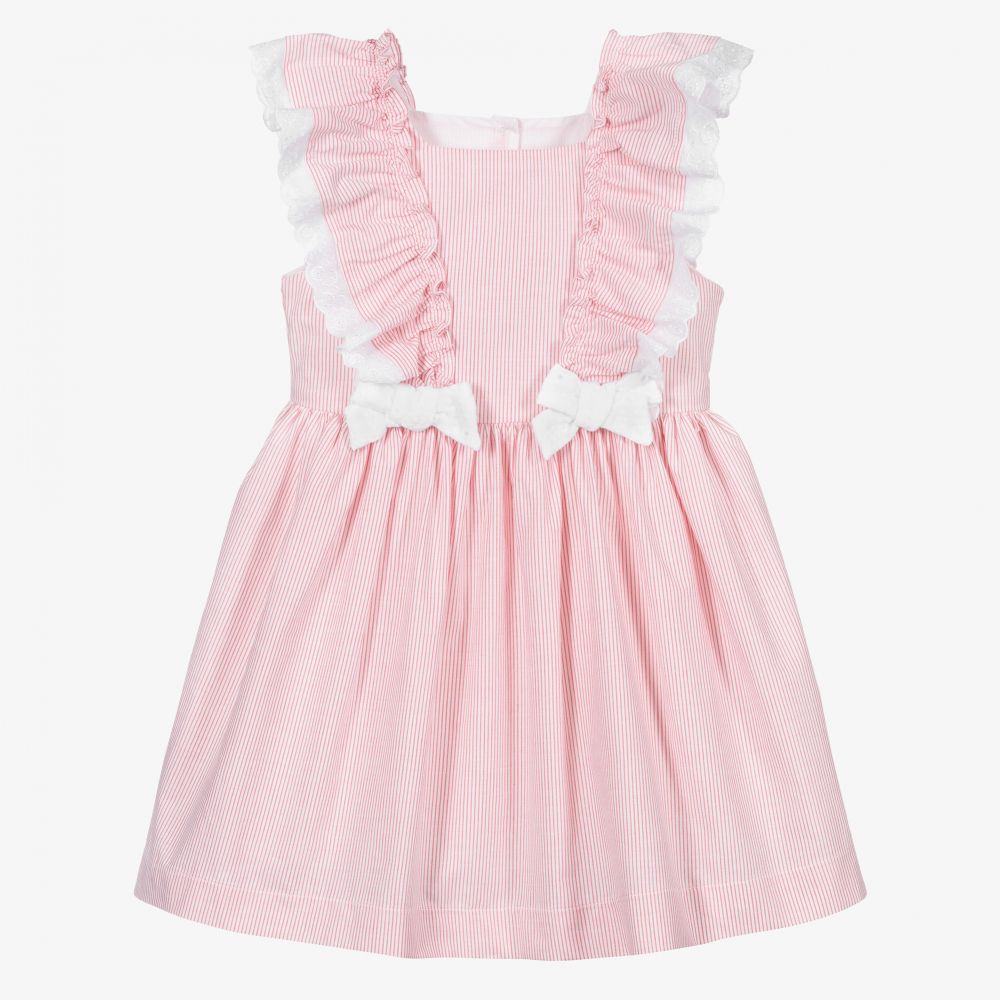 Beatrice & George - Pink & White Stripe Dress | Childrensalon