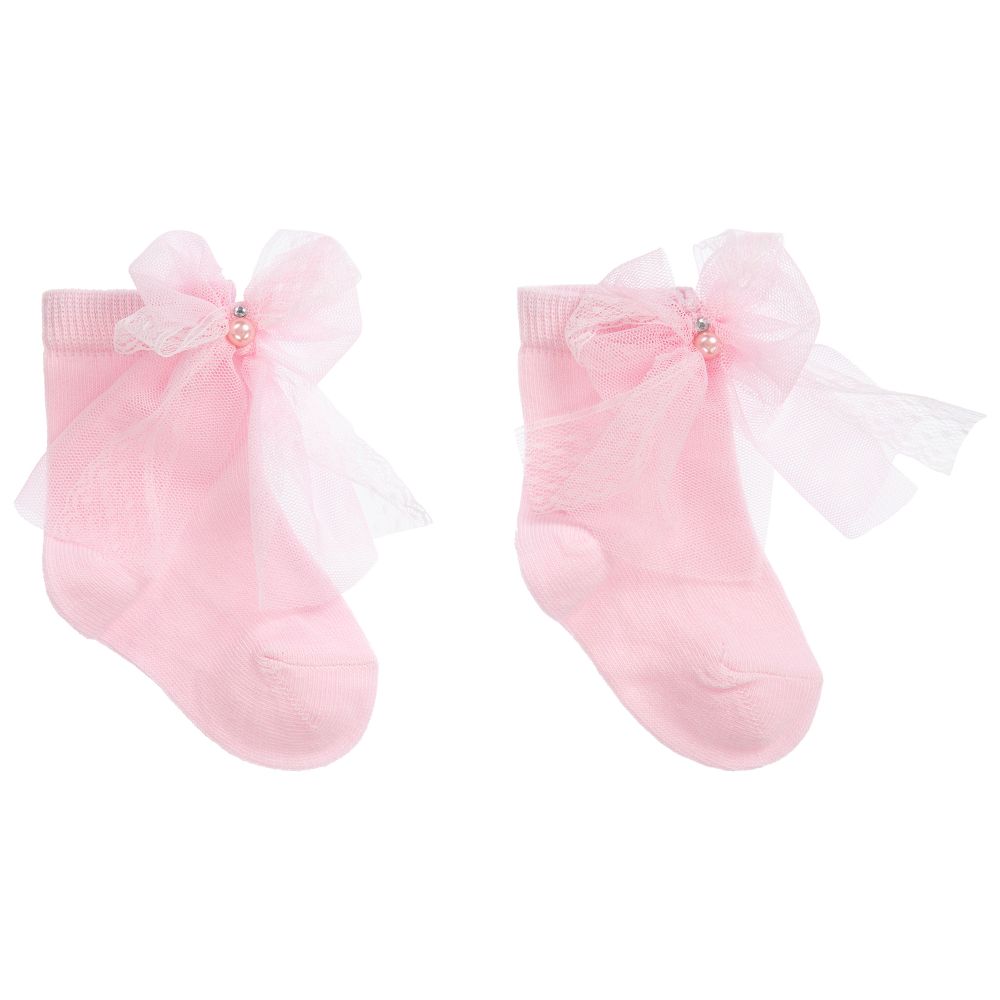 Beau KiD - Chaussettes roses en coton Bébé fille | Childrensalon
