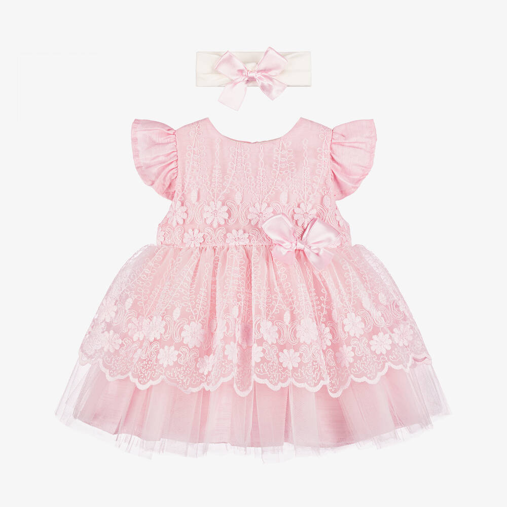 Beau KiD - Baby Girls Pink Tulle Dress Set | Childrensalon