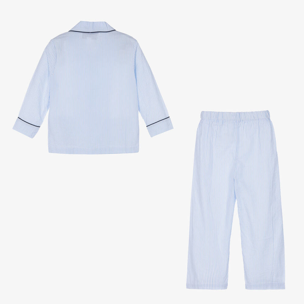 Beau KiD - Blue Striped Cotton Pyjamas | Childrensalon