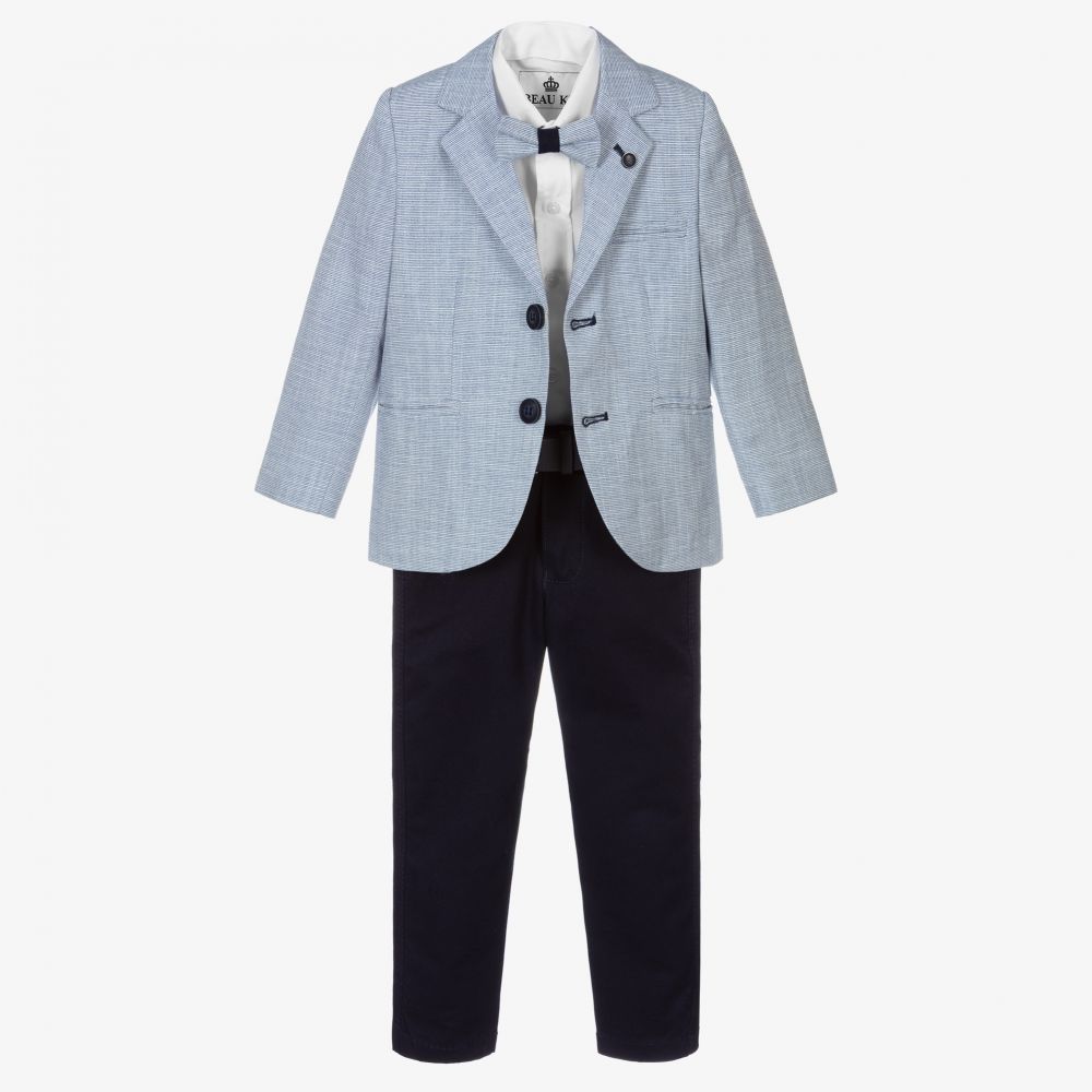 Beau KiD - Blue & White 5 Piece Suit Set | Childrensalon