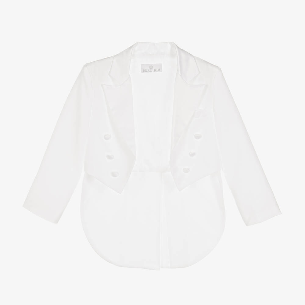 Beau KiD - Boys 5 Piece White Tuxedo Suit | Childrensalon