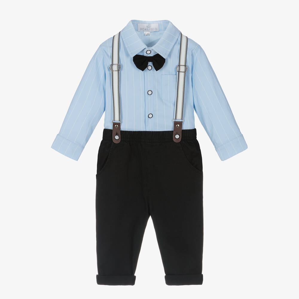 Beau KiD - Boys Blue & Black Trouser Set | Childrensalon