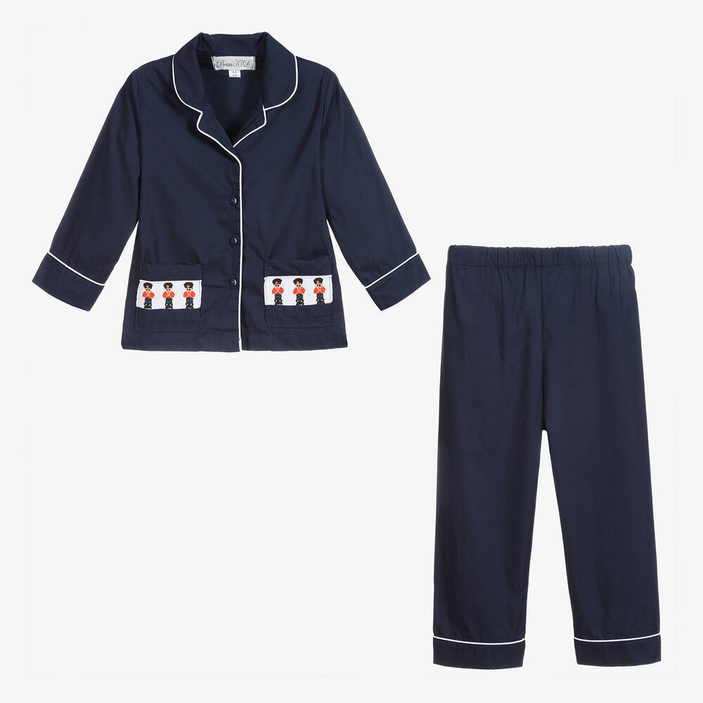 Beau KiD - Boys Navy Blue Cotton Pyjamas | Childrensalon