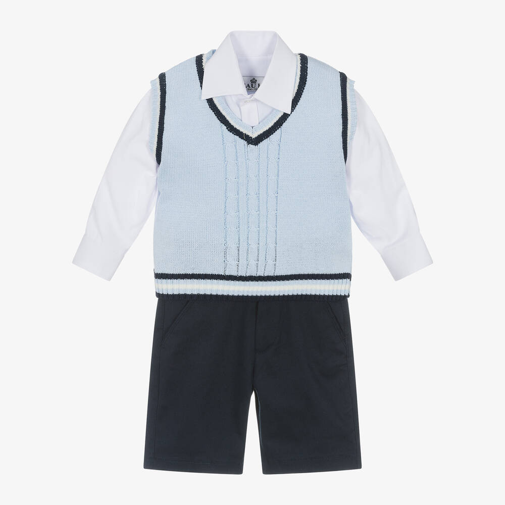 Beau KiD - Boys Navy & Pale Blue Shorts Set | Childrensalon