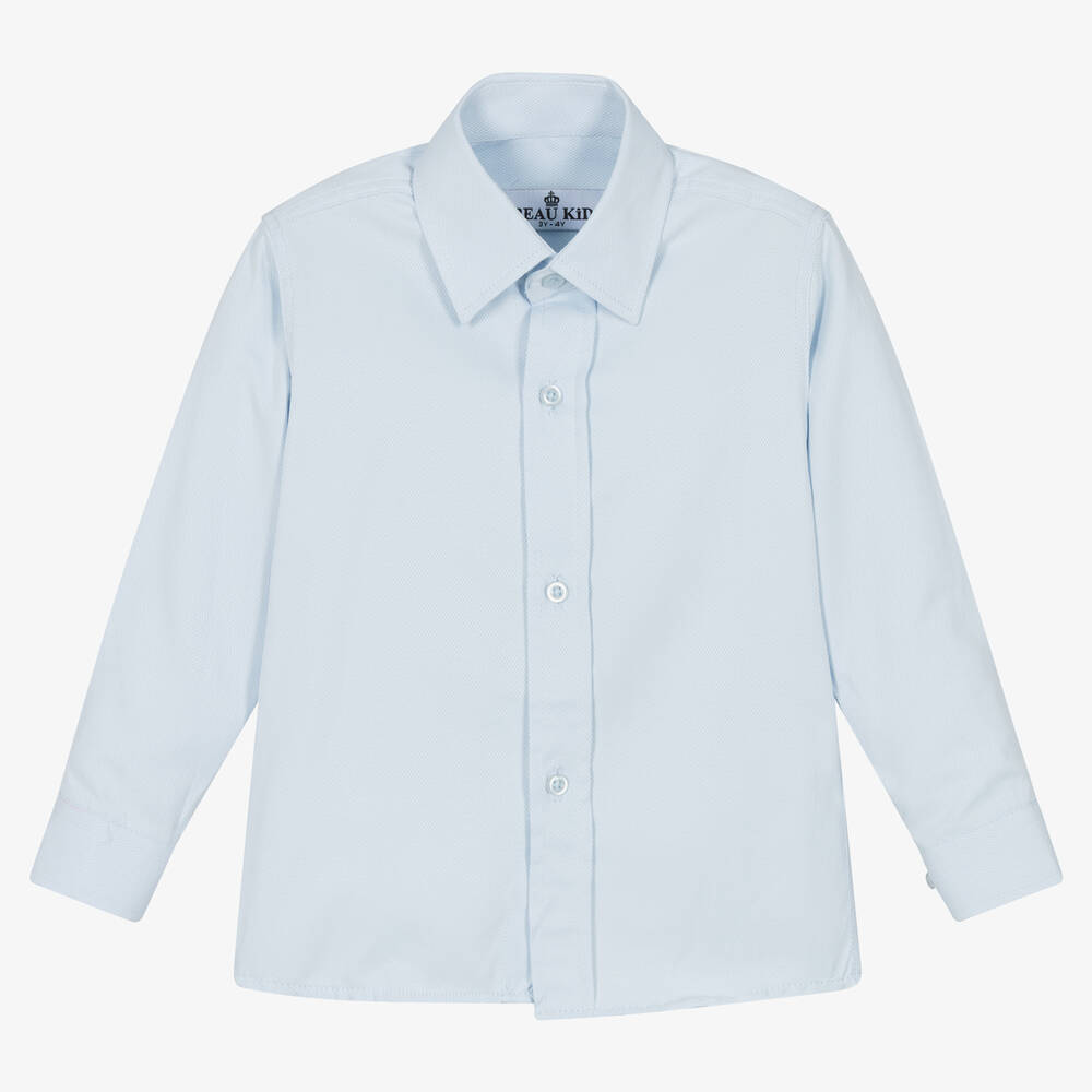 Beau KiD - Boys Pale Blue Cotton Shirt | Childrensalon