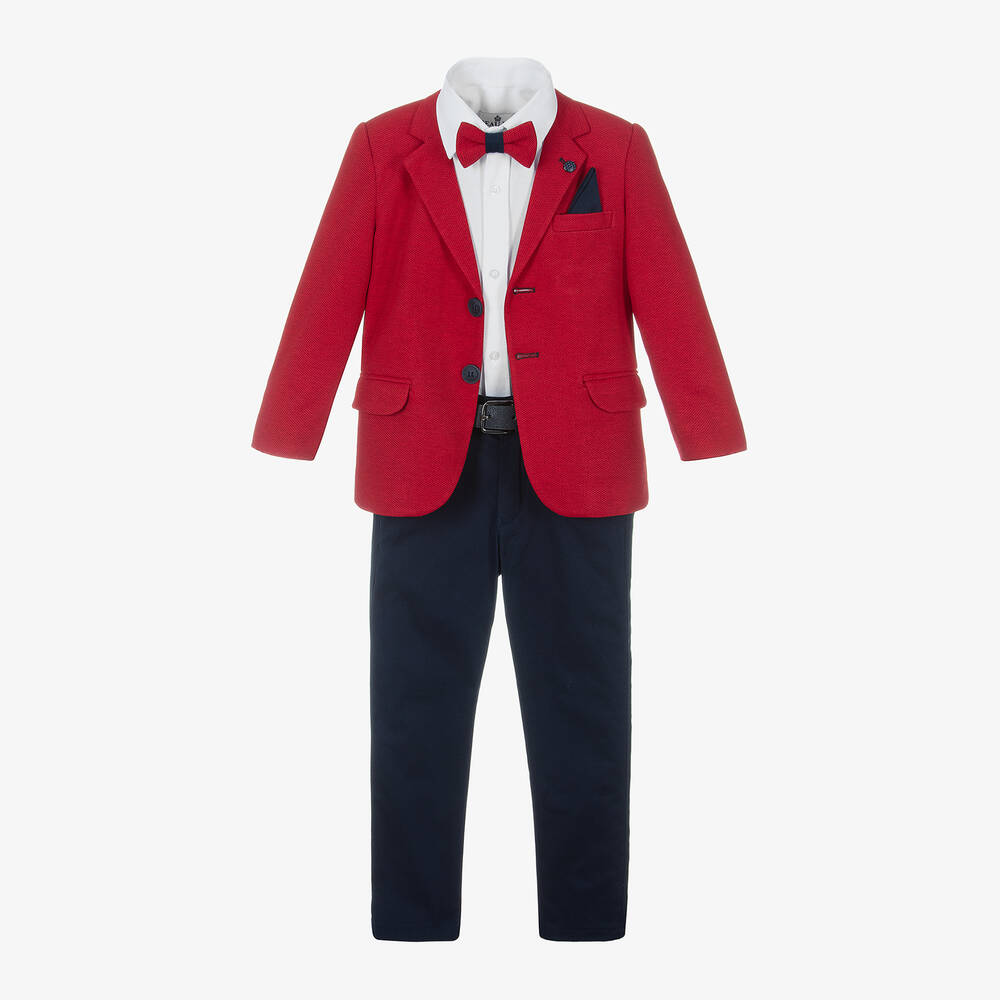 Beau KiD - Boys Red & Blue Suit | Childrensalon