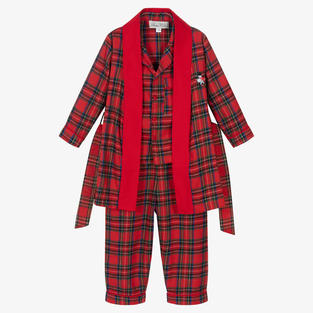 Beau KiD - Boys Red Tartan Pyjama Set | Childrensalon
