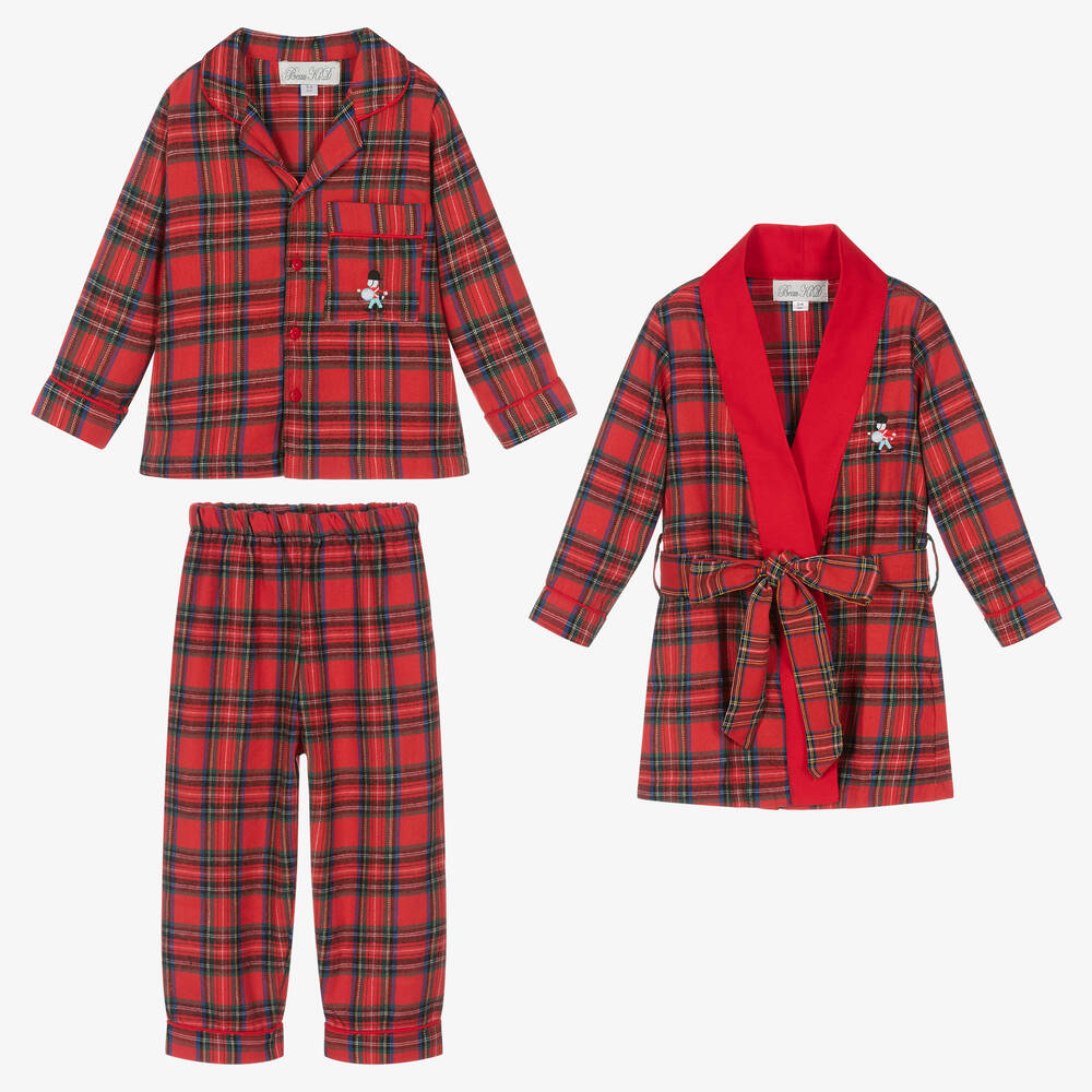 Beau KiD - Boys Red Tartan Pyjama Set | Childrensalon