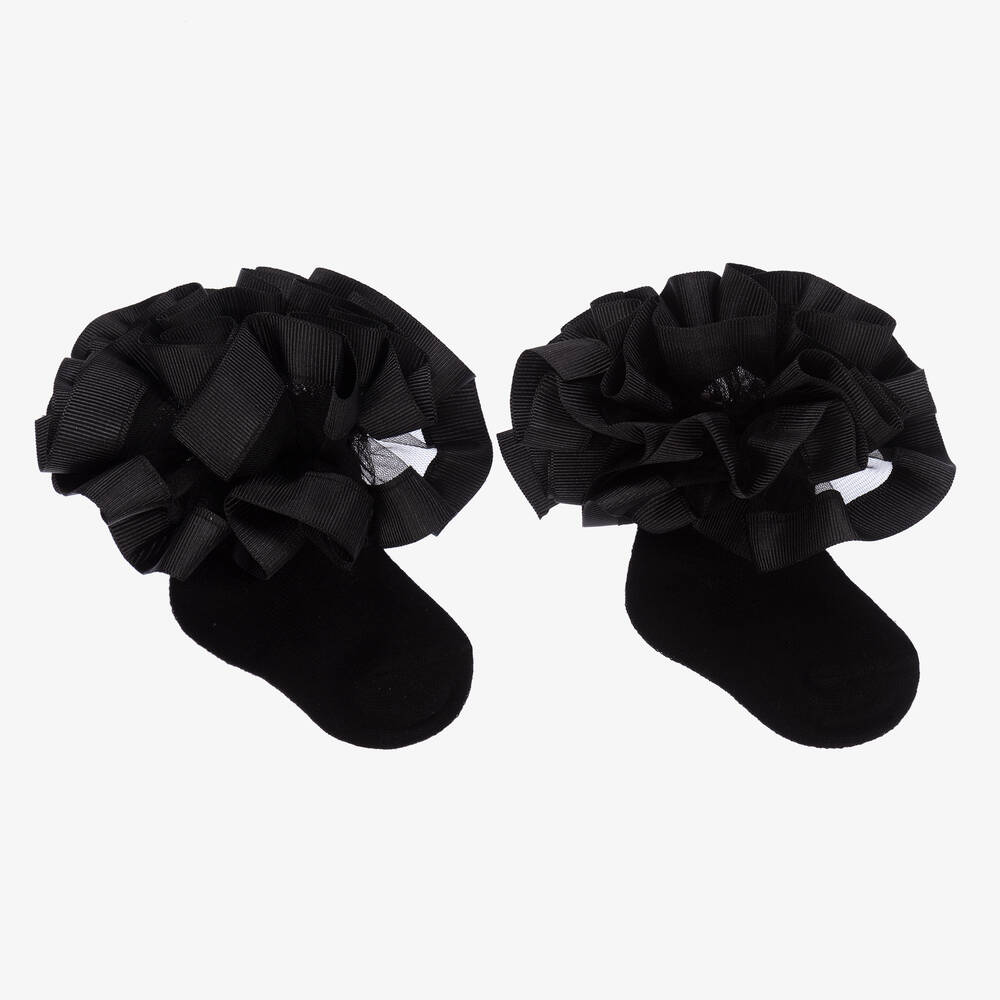 Beau KiD - Черные носки с рюшами для девочек | Childrensalon