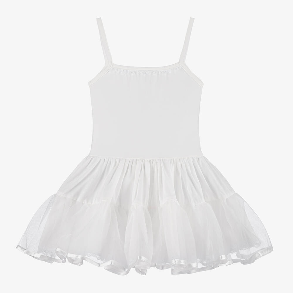 Shop Beau Kid Girls Ivory Cotton Petticoat