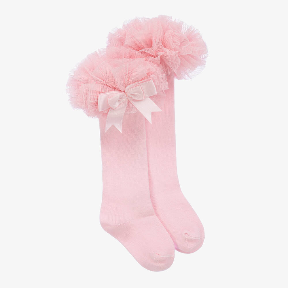 Beau KiD - Girls Pink Cotton Frill Socks | Childrensalon