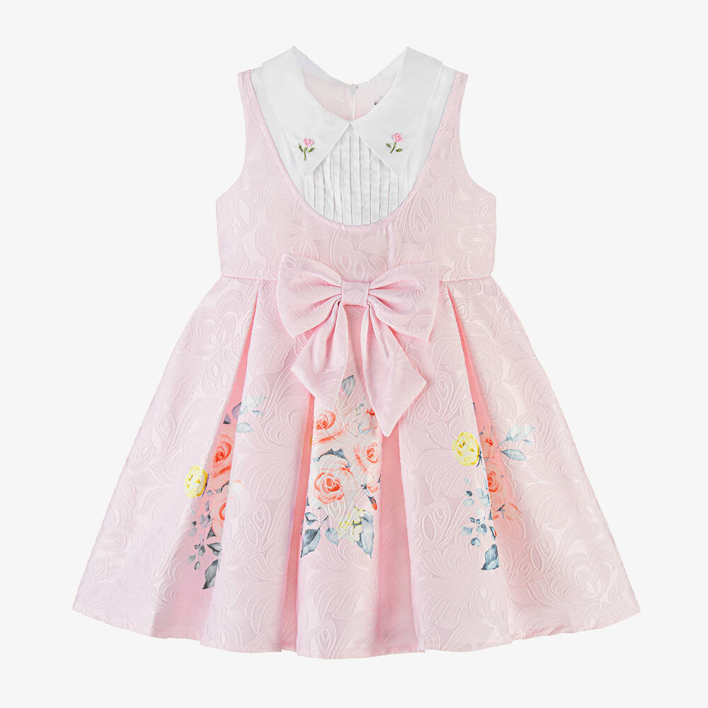 Beau Kid Girls Pink Floral Dress