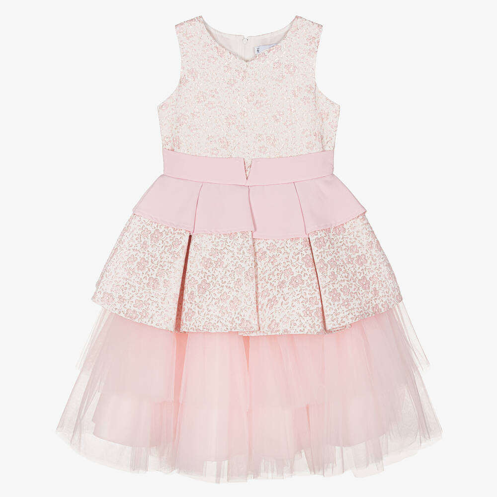 Beau KiD - Rosa Jacquard-Kleid für Mädchen | Childrensalon