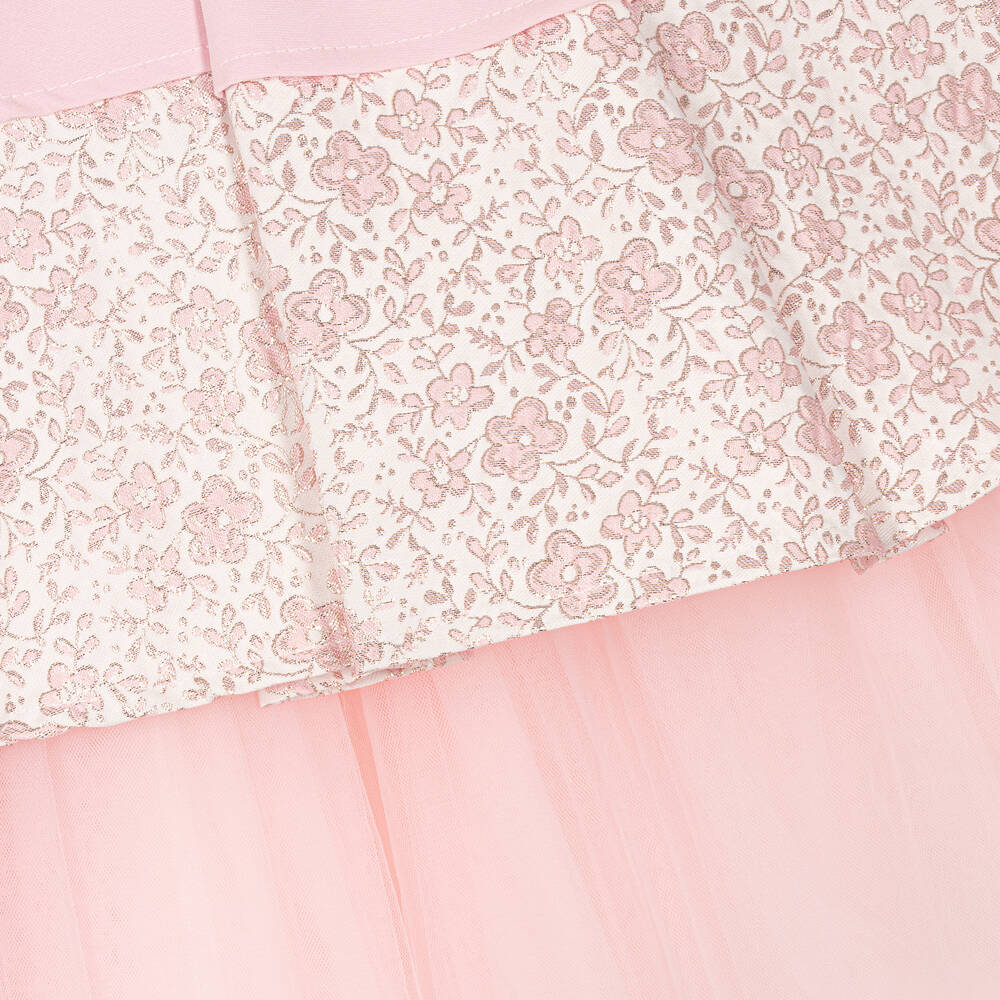 Beau KiD - Girls Pink Jacquard Dress | Childrensalon