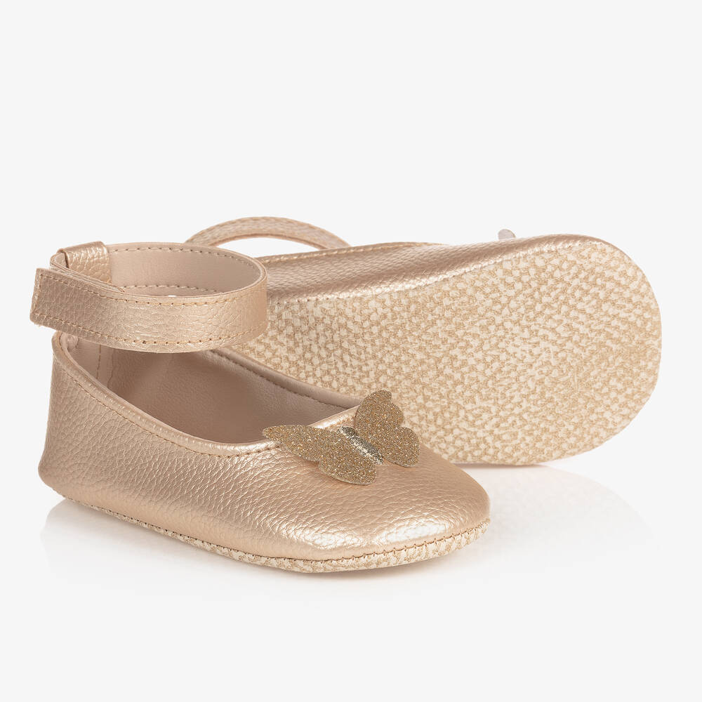 Beau KiD - Gold Pre-Walker Baby Shoes | Childrensalon
