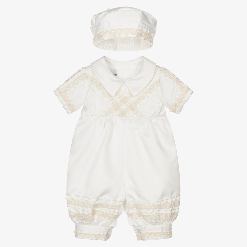 Beau KiD - Ivory Baby Shortie & Hat Set | Childrensalon
