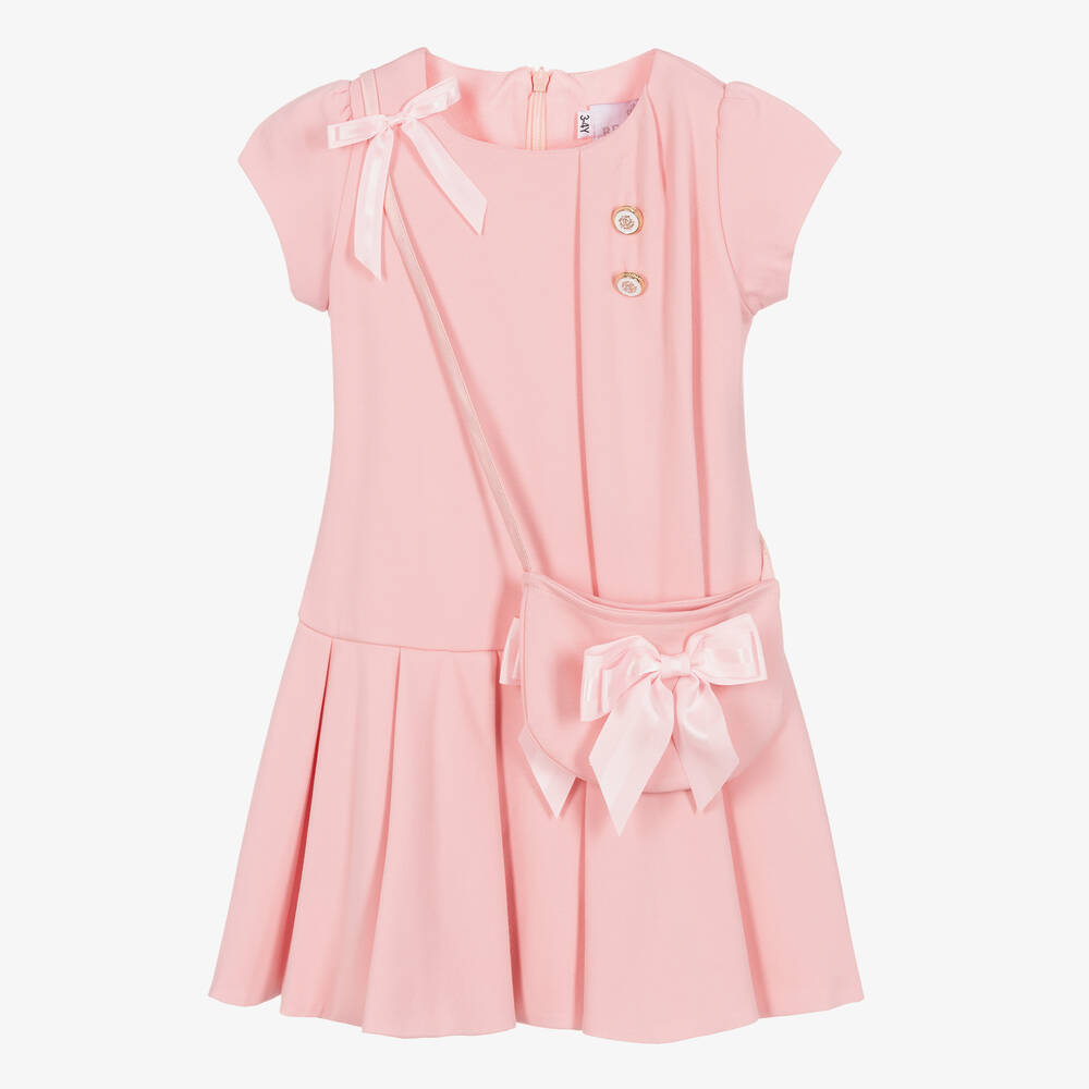 Beau KiD - Rosa Set mit Jerseykleid und Tasche | Childrensalon