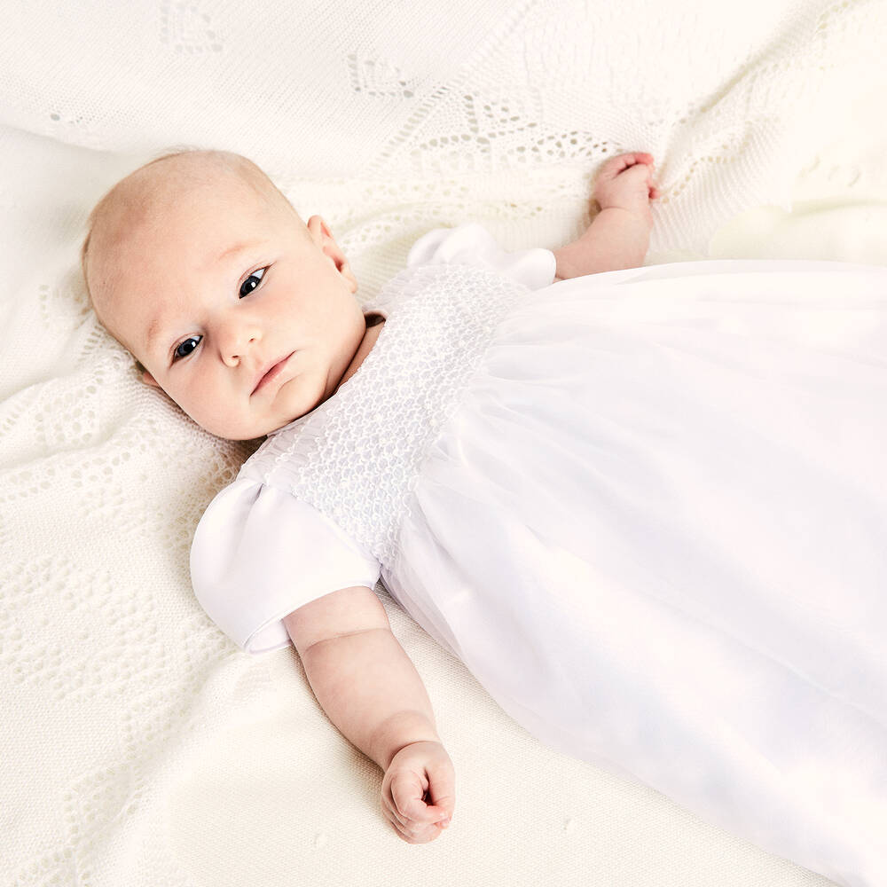 Beau KiD-White Ceremony Gown & Bonnet | Childrensalon