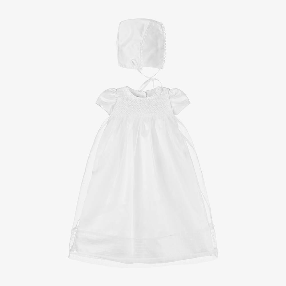 Beau KiD - Robe et bonnet de cérémonie blancs | Childrensalon