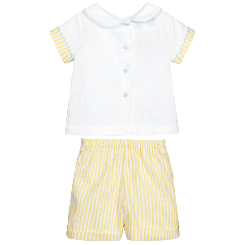 Beau KiD - Yellow & White Shorts Set | Childrensalon